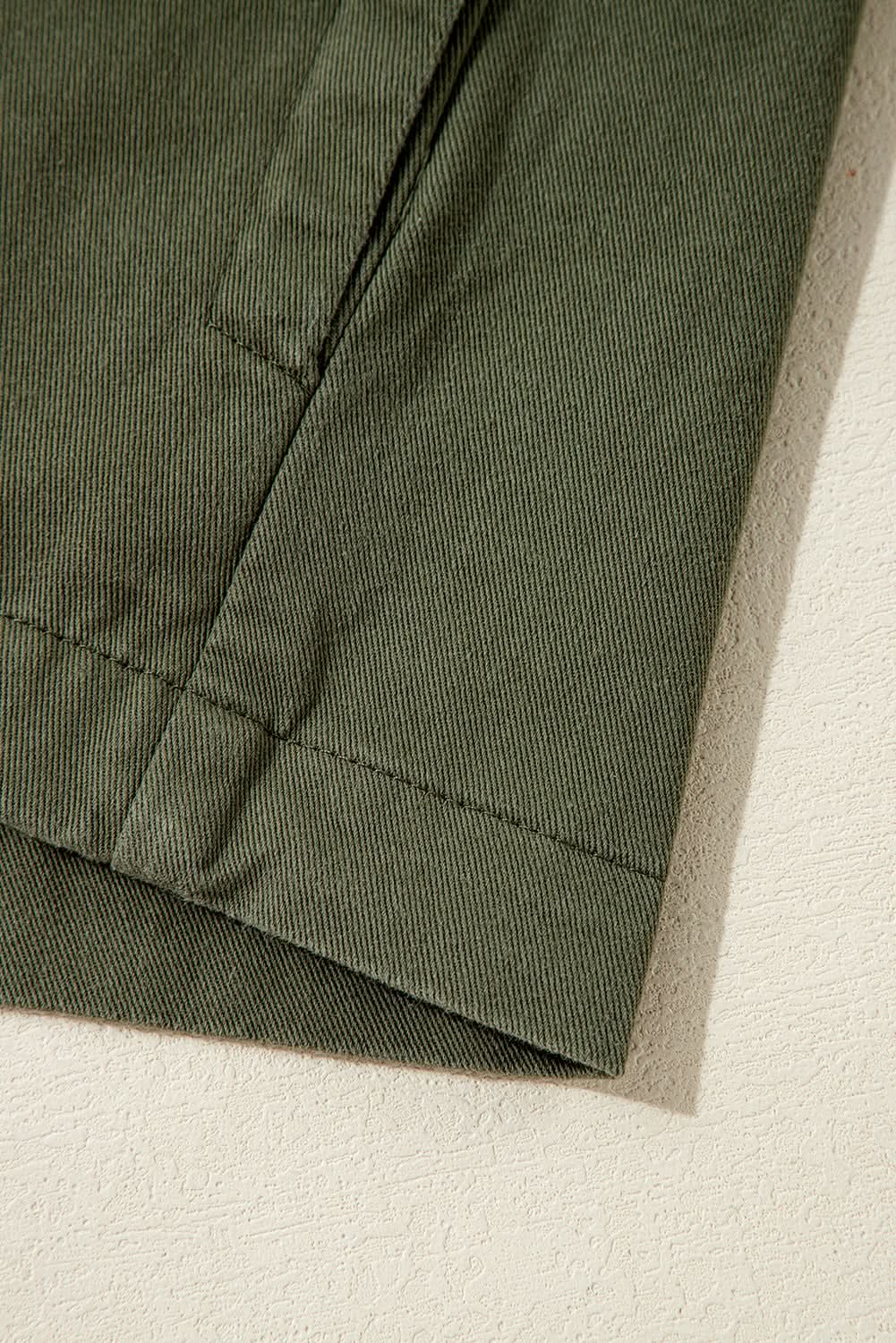 Moss green collared jacket for women - Love Salve